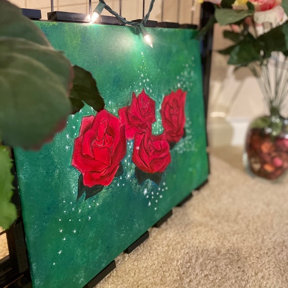 Red roses painting - Picture 2 of 3